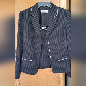 Full Suit . Women's Black Pinstripe Blazer And Pants by Kasper
